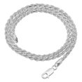 thumbnail image 3 of 3.2mm .925 Sterling Silver Diamond-Cut Twisted Rope Chain Necklace, 20 inches + Gift Box, 3 of 7