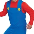 thumbnail image 3 of Disguise unisex adult Mario Costume, Official Nintendo Super Mario Bros With Hat and Mustache Sized Costumes, Blue,red,multicolor, Medium 38-40 US, 3 of 3