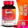 MegaRed 750mg Omega-3 Krill Oil with Choline, 80 Softgels