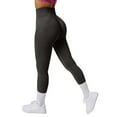 thumbnail image 5 of WTXUE Seamless Leggings For Women, Seamless Leggings Women's Solid Color Butt Tight Sports Pants High Waist Butt Lifting Fitness Pants, Pantalones De Mujer, Dark Gray, 5 of 7