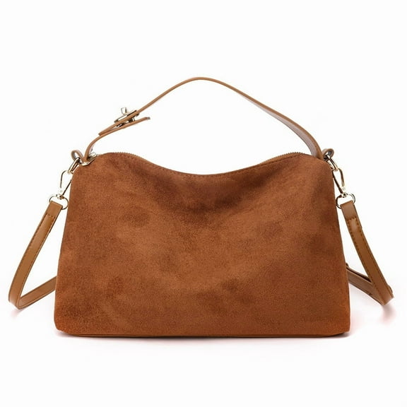 Ladies' Suede Tote Bag, Hobo Bag, Retro Style Shoulder Bag with Adjustable & Removable Shoulder Strap