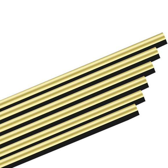 Wakauto PVC air Conditioner Outlet Decoration Strip, 50PCS Air Conditioner Vent Outlet Trim Decoration Strip Car Accessories (Golden)