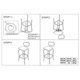 thumbnail image 1 of Taburete de mostrador giratorio moderno - Blanco Chintaly Imports 1192-CS-WHT, 1 of 1
