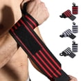 thumbnail image 2 of bestolf 2Pcs Wrist Compression Strap Adjustable Wrist Support Wrap Sprain Prevention Men Women Strength Training Weightlifting Deadlifts Wrist Brace, 2 of 8