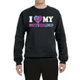 thumbnail image 2 of I Love My Boyfriend Tie Dye Pop Culture Unisex Crewneck Graphic Sweatshirt, Black, 5XL, 2 of 3