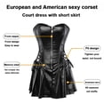 thumbnail image 3 of Corset Punk à Volants Sexy avec Jupe Taille Rétro Gothique Basque Bustier pour Femmes, 3 of 9