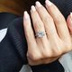thumbnail image 2 of 5.48 Carats Moissanite Engagement Ring with Hidden Halo and Micropave Side Stones, 2 of 4