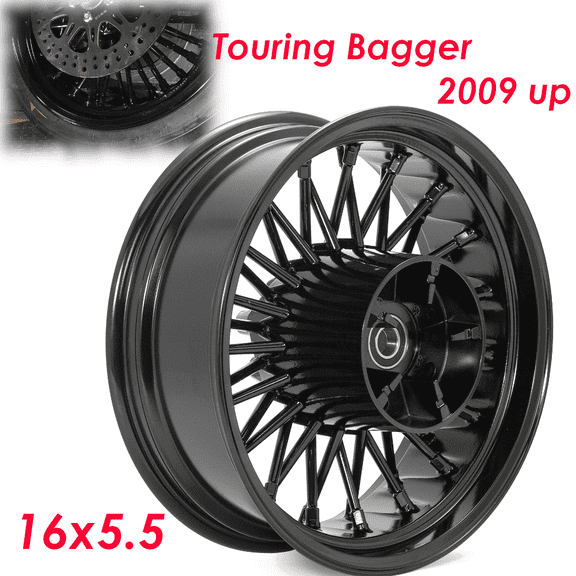 16 x 5.5 Fat Spoke Rear Wheel Rim ABS for Harley Touring Street Road Glide 2009-2021 10 11 12 13 14 15 16 17 18 19 20 21 22 23 24
