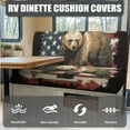 thumbnail image 6 of FOR U DESIGNS Bear American Flag Print 3 Pcs RV Dinette Cushion Covers Comfortable RV Couch Cover Stretch Pillow Case Sofa Furniture Protector Loveseat Chair Cover for RV Camper Car Bench, 6 of 8
