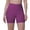 Dark Purple, variant on Ice Feel Breathable Friendly Tight High Waist Yoga Shorts For Running Workout Fitness Compression Wicking Seamless Lightweight Summer Stretch, L, Dark Purple