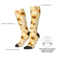 thumbnail image 4 of Fuzoiu Coffee Plaid Sunflower Print Adult Stockings,Crew Socks,Unisex Fashion Socks, Casual Sports Socks,Comfortable Crew Socks for Everyday Wear and Sports, 4 of 6