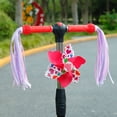 thumbnail image 2 of Bicycle Windmill Cartoon Colorful Multipurpose Universal Decorative Long/Short Pole Love Heart Flower Children Bike Handlebar Pinwheel Cycling Accessories for Tricycle, 2 of 7
