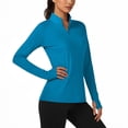 thumbnail image 6 of hoksml Women's 1/4 Zip Long Sleeve Athletic Top with Thumb Holes, UPF 50+ Sun Protection Quick Dry Workout Shirt for Running Yoga, 6 of 7