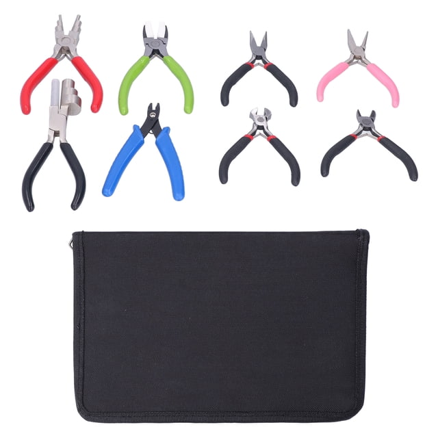 Uadme Kit De Alicates, 8 Piezas De Alicates De Punta De Aguja De Acero De Alto Carbono Herramientas De Corte De Bobinado De Prensado De Joyería Diagonal