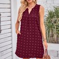 thumbnail image 2 of IROINNID Knee-Length Dress For Women Solid Color Fashion ed Comfortable Pocket Comfortable Dress Sleeveless V-Neck Sundress, 2 of 5