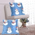 thumbnail image 6 of Cute Snowman Hand Painted Style Throw Pillow Covers Pillowcases 18 x 18 Inch Home Decor 2 Packs for Bedroom Sofa, 6 of 6