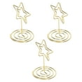 thumbnail image 3 of 20PCS Place Porte-Cartes Petit 5 Pointu Forme Étoile Photo Photo Porte-Cartes de Table Or, 3 of 14