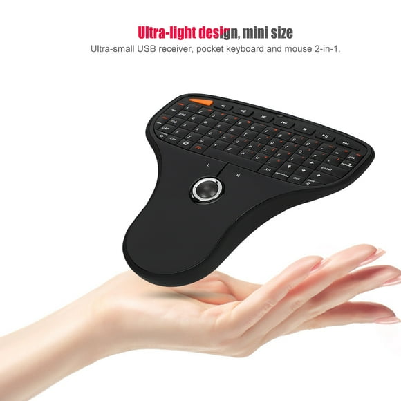 Mini USB MultiMedia Keyboard, N5901 QWERTY Keyboard Trackball 2.4G Mini USB MultiMedia Keyboard For TV Computer, Equipped With A Full QWERTY Keyboard And Trackball