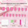 thumbnail image 4 of Press On Nails JOYVVEW, punta francesa negra, mediana, cuadrada, 30 unidades, 4 of 5