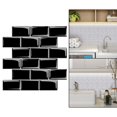 thumbnail image 3 of Baldosas Pegatinas de pared Baoblaze a prueba de agua y aceite Negro, 3 of 8