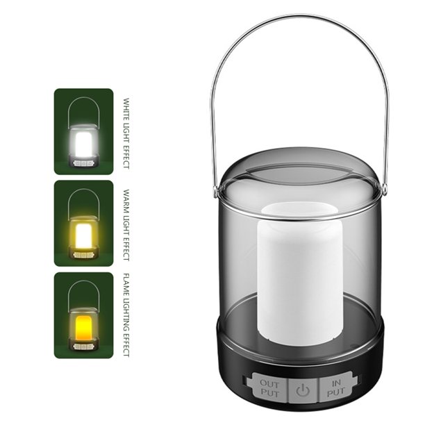 Linterna Portátil Lámpara de camping LED regulable con gancho Lámpara de decoración de jardín para equipos al aire libre