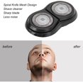 thumbnail image 4 of 2 Têtes de Rasoir de Rechange pour Barbe, Têtes de Rasoir Embouts de Rasoir Tête Rotative Accessoire Étanche Tête de Rasoir Électrique pour Tête et Visage, 4 of 8
