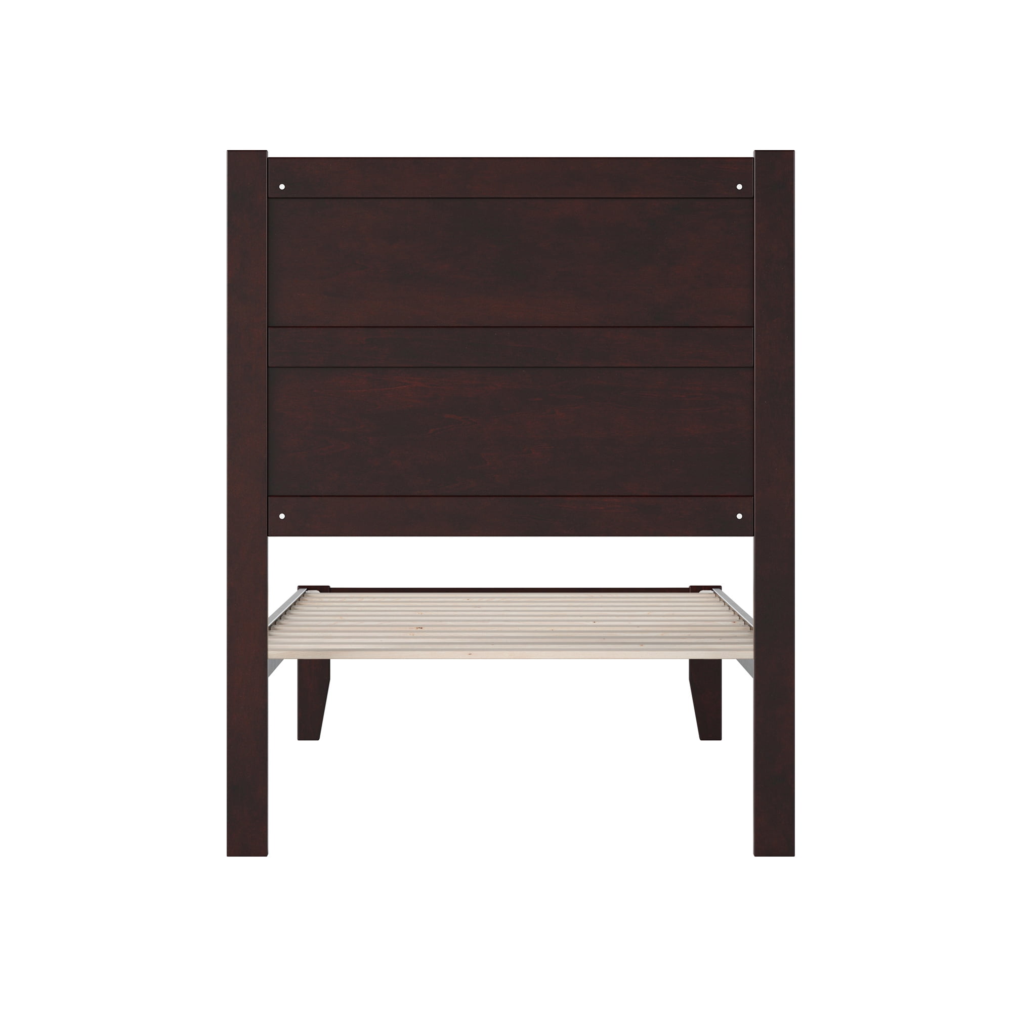 AFI NoHo 14" Twin Wood Platform Bed Frame with Modern Panel Headboard, Espresso