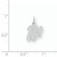 thumbnail image 2 of Beautiful Sterling Silver Rhodium-plated Small Script Initial W Charm, 2 of 2