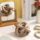thumbnail image 4 of 3 Link Wood Knot Decor - Hand Carved Coffee Table Decoration,Rustic Objects for Home,Living Room Bedroom(Champagne), 4 of 5