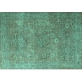 thumbnail image 1 of Ahgly Company Indoor Rectangle Oriental Turquoise Blue Industrial Area Rugs, 5' x 7', 1 of 4
