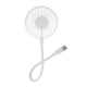 thumbnail image 2 of 2xMini Ventilador Portátil USB Ventilador De Escritorio Cable Flexible Para Viajes Diarios Ligero Blanco 35x8x2,8 Cm, 2 of 8