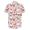 thumbnail image 5 of Camisas de Manga Larga para Hombres, Botón de Impresión Blusa de Cuello, Camisa de Poliéster de Moda Casual, 5 of 5