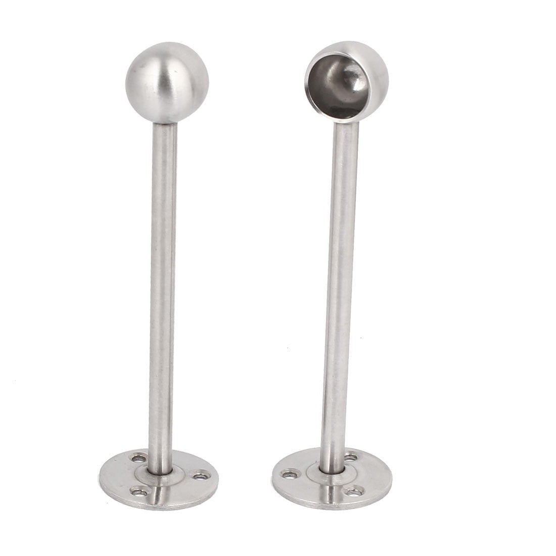 Uxcell Metal Ceiling Wall Mounted Clothes Rod Support Bracket 19mm Dia