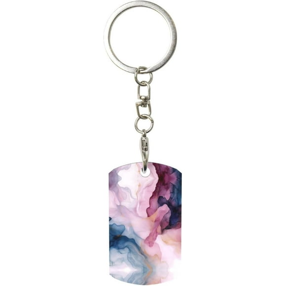 shiyou-Metal Keychain, Car Motorcycle Keychain,Rectangular Key Chain Holder for Women Men, 2 in