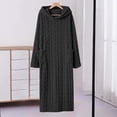 thumbnail image 3 of Stamzod Women's Nightgowns & Sleepshirts Winter Warm Comfy Hooded Pajama Dress Casual Loose Long Night Dress for Women XL, 3 of 8