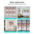 thumbnail image 6 of Window Privacy Film Red Purple Flower Stained Glass Window Film Decorative Sun Block Window Cover Farmhouse Spring Vine Floral Leaf Window Clings Static Adhesive Sticker for Bathroom 29.5"x78.7", 6 of 7