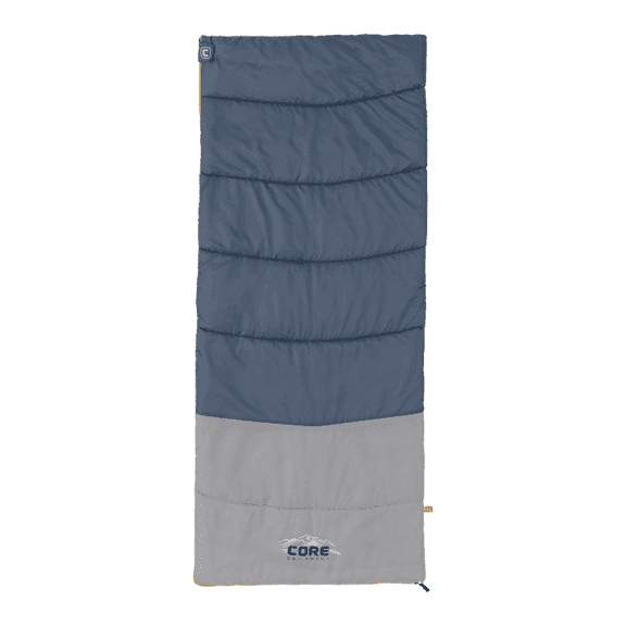 CORE 50 Degree Rectangular Camping Sleeping Bag, 77" x 33"