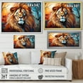 thumbnail image 4 of Designart "Contemporary Pride of the Lion" Animals Floater Framed Canvas Art Print, 4 of 7