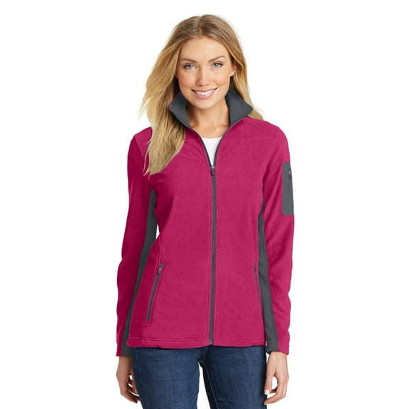 Port Authority Ladies Summit Fleece Full Zip Jacket-3XL (Dark Fuchsia/ Magnet)