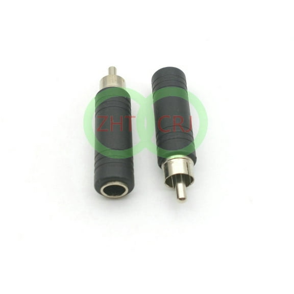 FOR 50pcs RCA male plug to Audio AV PC 6.35mm 1/4" Mono female jack connector