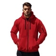 thumbnail image 5 of Migroa Mens Full Zip Hoodie Long Sleeve, Men's Full Zip Long Sleeve Hoodie, Casual Pullover Sweatshirt for Fall Winter, Athletic Top for Gym Running Casual Pullover Sweatshirt Fall Winter Fall Wear,, 5 of 8