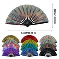 thumbnail image 3 of Boots On The Ground Hand Fan, Large Rave Folding Hand Fan for Men/Women, Holographic Folding Fan, Holographic Folding Popping Line Dance Fan, Handheld Clacking Fans, 3 of 7