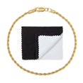 thumbnail image 1 of CUITING 2.4mm 14k Yellow Gold Plated Twisted Rope Choker Chain Necklace  18 inches, 1 of 7