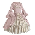 thumbnail image 3 of Vestido Lolita de palacio vintage para mujer, dulce princesa, cuello cuadrado, encaje, lazo, cintura alta, largo, gótico victoriano, vestido para niña, 3 of 6