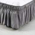 thumbnail image 2 of PiccoCasa Bed Skirt Polyester Elastic Wrap Around Dust Ruffle, Queen Dark Gray, 2 of 7