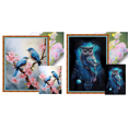 thumbnail image 1 of Kit Punto Cruz Con Pájaro Impreso Hilo Algodón Ecológico Bordado 11CT Arte 40x50cm, 1 of 8