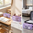 thumbnail image 7 of Pen Pouch – 5 Layer Large Capacity Pen Case, Transparent Purple Stationery Organizer for Art Supplies, 7 of 7