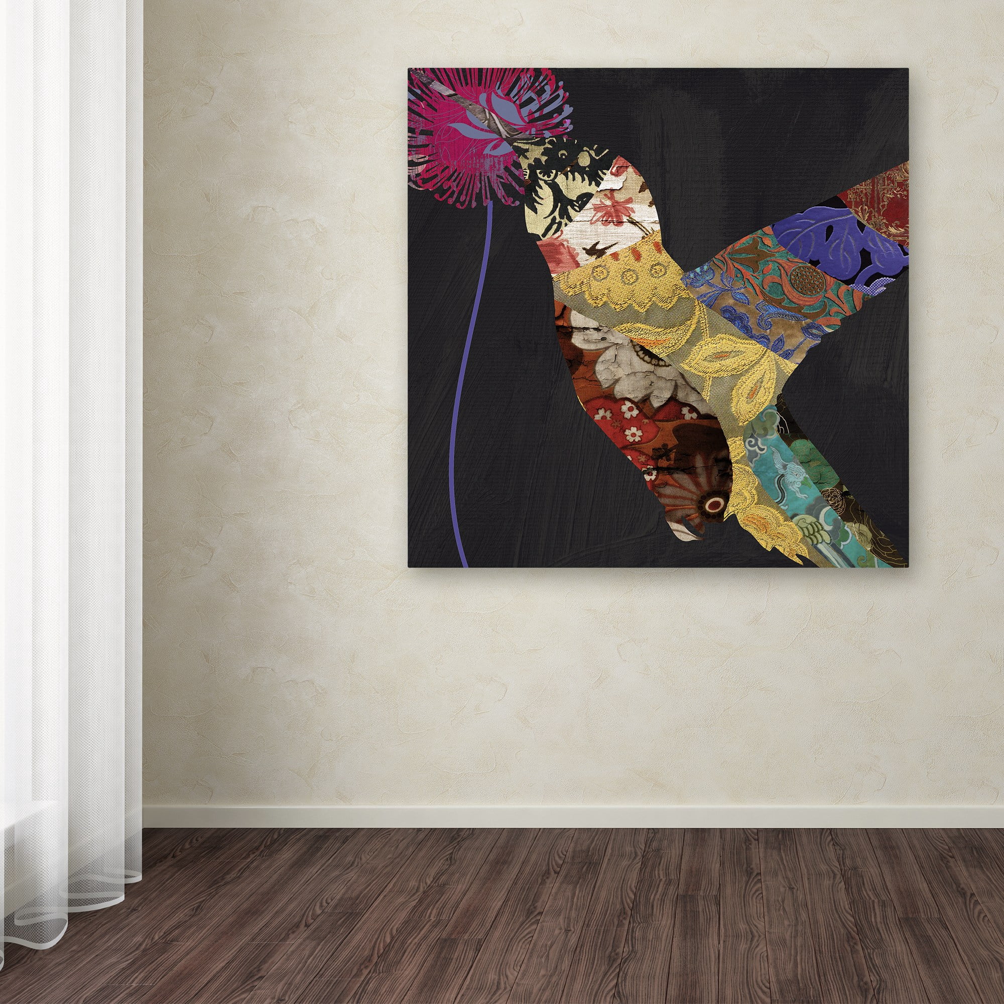 Trademark Fine Art "Hummingbird Brocade  II" Canvas Art by Color Bakery