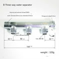 thumbnail image 3 of DN15 Copper tap water tap valve with one in and two out Two-way Three-way four-way five-way six-way water separator, 3 of 5