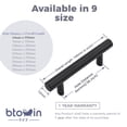 thumbnail image 3 of 24 pack 2.5 Inch / 64mm Hole Center Cabinet Handles, Btowin VCF Black Stainless Steel Drawer Pulls Brushed Nickel Kitchen Cupboard Handles Metal Drawer Handles for Wardrobe Bathroom Kitchen Door, 3 of 5